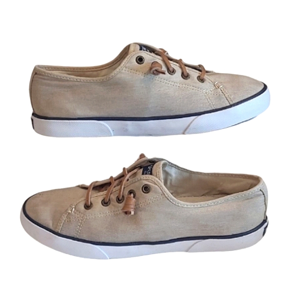 Sperry Top-Sider Crest Vibe Canvas Sneaker Barrel Ties Memory Foam Boat Shoe